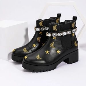 shein jeweled chelsea boot